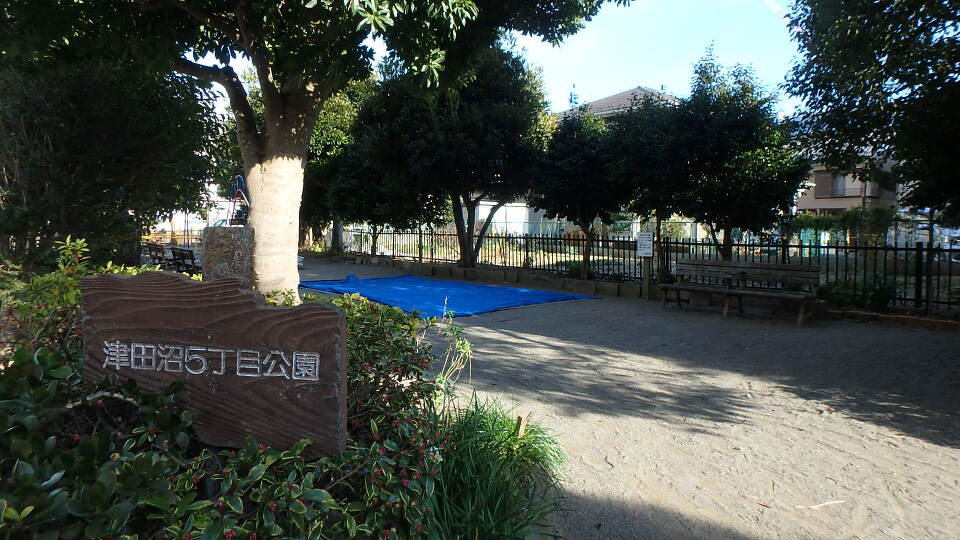 津田沼5丁目公園 86m 徒歩1分