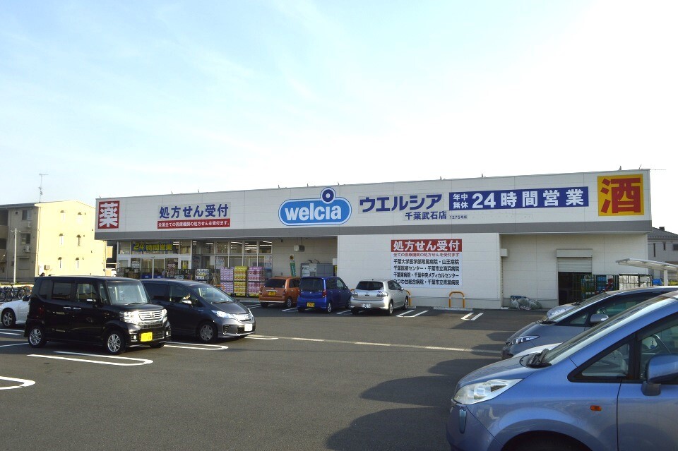 ウエルシア 千葉武石店 650m 徒歩8分